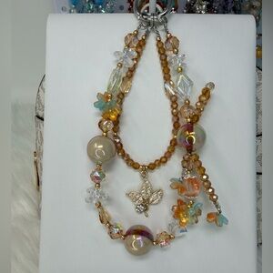 Elegant Beaded Charmbwith Maple charm